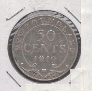 N10 紐芬蘭1919年50分銀幣
