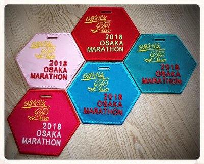 日本大阪馬拉松 OsakaMarathon 行李掛牌icard6S (Osaka Run 2018) 2個