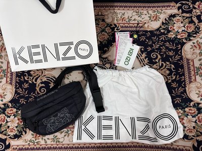 全新 台灣購入 附發票 Kenzo腰包 kenzo包包 kenzo斜背包 kenzo男腰包 kenzo女腰包 中性腰包 虎頭腰包 精品腰包 名牌腰包