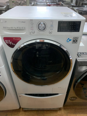 !!極新!!【小賴二手家電】LG WD-S105DW+WT-D200HW 蒸洗脫10.5公斤 烘7公斤蒸氣滾筒洗衣機