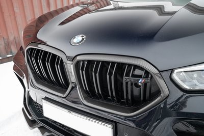 ✽顯閣商行✽俄羅斯原裝 LARTE Design BMW F96 X6M 碳纖維水箱罩 鼻頭 Competition