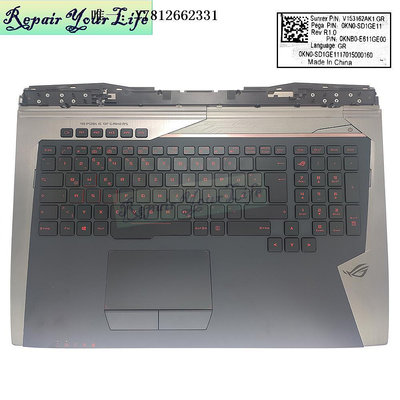 電腦零件華碩ASUS G701VI G701V G701VO G701VIK鍵盤 GR C殼背光 帶觸摸板筆電配件