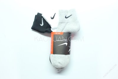 【高冠國際】NIKE SX4703-901 素面 LOGO 中 襪 黑灰白 3色 3入 現貨