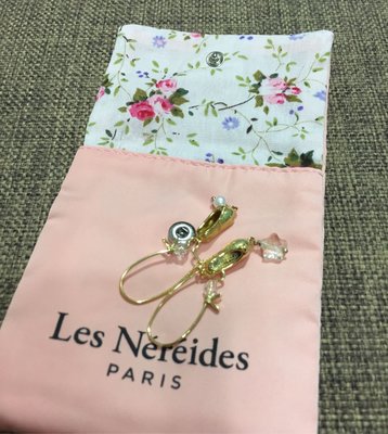 98新法國 Les Nereides金色芭蕾舞鞋不對稱耳環