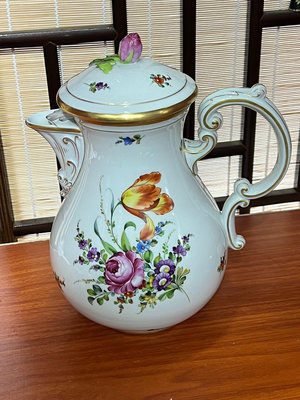 （二手）—西洋古董手繪咖啡壺，超大的一把壺 擺件 老物件 古玩【中華拍賣行】506