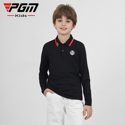 高爾夫服裝 PGM新品高爾夫兒童長袖男 防風保暖 柔軟 秋季男童服裝