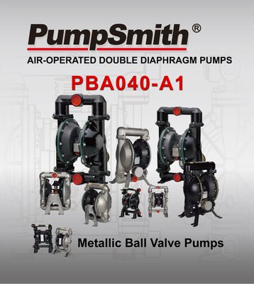 PumpSmith PBA040-A1 1-1/2" PBA系列 球閥式 氣動雙隔膜泵浦