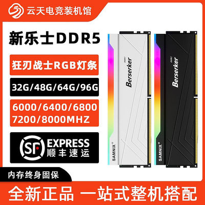 新樂士RGB燈條DDR5 32G 16x2 64G 6000 6400 7200 8000 內存條