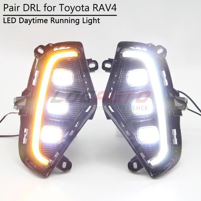Led DRL 日間行車燈霧燈, 用於豐田 RAV4 XA50 2019 2020 2021 2022 W  動態順序