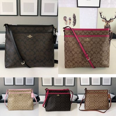 北美精品代購 美國正品 Coach 34938 經典熱賣款 PVC拼皮 女士側背包 單肩斜揹包 側背拉鏈女包 附購證