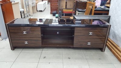 全新樂居二手家具 中古傢俱OP1208EJE*全新小香風鋼琴烤漆電視櫃 平面TV櫃 矮櫃 高低櫃*庫存客廳家具 沙發茶几