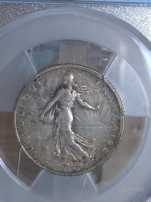1916走路女神銀幣  ACCA. XF45鑑定幣   漂亮包漿