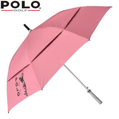 創客優品 polo新款 高爾夫雨傘 雙層 戶外 防風防雨 golf晴雨傘 橡皮紅 GF2250