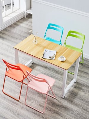 折疊椅子家用餐椅靠椅凳子簡約電腦椅便攜成人培訓椅職
