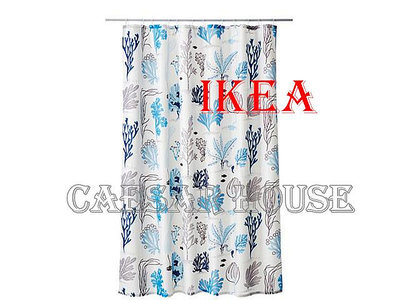 ╭☆卡森小舖☆╮【IKEA】熱賣經典藍色珊湖MIEAN浴簾  (180*200)浴簾/窗簾/門簾