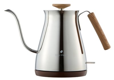 『東西賣客』【預購2週內到】日本 APIX 高品質 不鏽鋼 電熱水壺/細口咖啡壺0.7L【AKE-277-SL】銀色