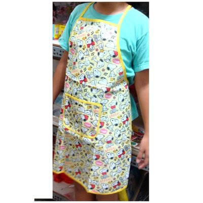 【艾蜜莉生活館】 台灣製史努比 Snoopy 圍裙附前袋/男女適用/國小中高年級孩子也適用 廚房服裝 工作圍裙