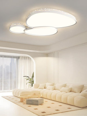 客廳燈現代簡約大氣LED臥室燈吸頂燈極簡客廳主燈全屋套餐燈具
