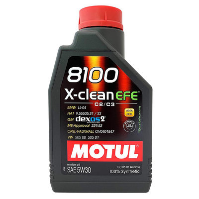 【車百購】 MOTUL 8100 X-CLEAN EFE 5W30 全合成機油 長效引擎機油