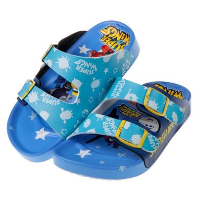 童鞋(17~22公分)SuperWings超級飛俠大集合藍色兒童歐風涼拖鞋M8A723B