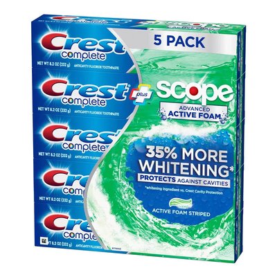 好巿多代購 COSTCO代購 Crest 全方位潔白牙膏 232公克 X 5入