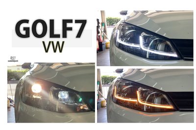 》傑暘國際車身部品《 VW 福斯 GOLF 7 7代 類7.5代 跑馬方向燈 遠燈內鍵LED 雙功能 雙L魚眼大燈 頭燈
