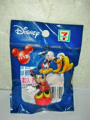 L.(企業寶寶玩偶娃娃)全新附袋裝7-11發行迪士尼米老鼠-米妮公仔吸鐵吊飾有授權製造標籤!