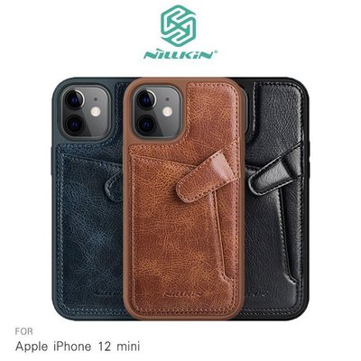 NILLKIN Apple iPhone 12 mini 5.4吋 奧格卡袋背套 皮革設置卡袋 手機保護套 保護殼 背套