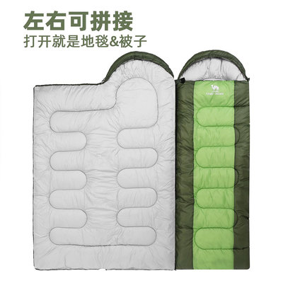 睡袋1.1kg1.35kg戶外保暖露營睡袋旅行多功能便攜式成人睡袋