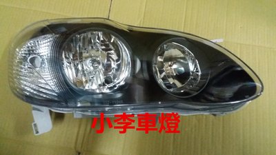 ~李A車燈~全新品 外銷精品 豐田 ALTIS 01-07 原廠型燻黑大燈(無HID版) 一顆1750元 台灣製品