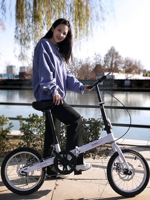 三河馬16寸折疊式超輕便攜小型男女款學生兒童大人單車單速自行車-雙喜生活館