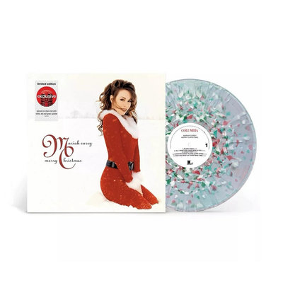 only懷舊 現貨Mariah Carey Merry Christmas 噴濺膠 限量彩膠LP 黑膠唱片