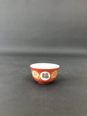 東昇瓷器餐具=大同強化瓷器福壽無疆小茶杯 0109P