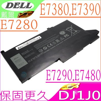 DELL DJ1J0 2X39G 電池 適用戴爾 E7280，E7380，E7480，E7390，E7490
