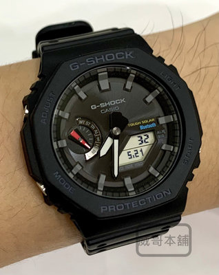 【威哥本舖】Casio台灣原廠公司貨 G-Shock GA-B2100-1A 農家橡樹 太陽能藍芽連線錶 GA-2100