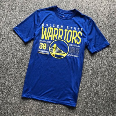 NBAT恤職籃球星史蒂芬·柯瑞(Stephen Curry)  金州勇士隊 籃球運動T恤 藍色隊徽LOGO款式 正版