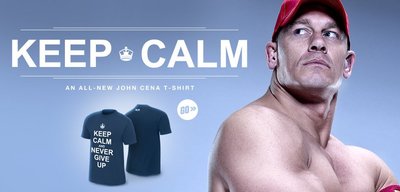 ☆阿Su倉庫☆WWE摔角 John Cena Keep Calm and Never Give Up T-Shirt