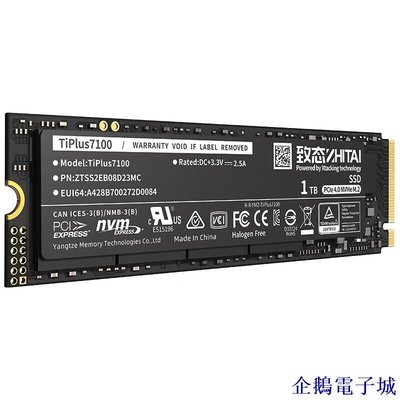 溜溜雜貨檔致鈦（ZhiTai） 長江存儲 7000/7100系列SSD固態硬碟 Gen4 NVMe M.2接口