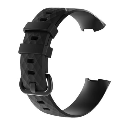 現貨 當天出貨 適用於Fitbit Charge 3硅膠錶帶 charge 4替換腕帶手環錶帶彩色菱形硅膠