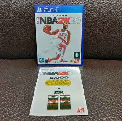 PS4 NBA 2K21 中英文合版 (中文版) 全新未拆 附特典