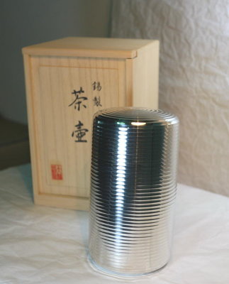 OSAKA SUZUKI~日本製造~大阪錫器~1-2~千壽~大~茶葉罐~200g~錫製品~超商取貨免運~