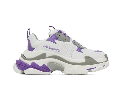 [全新真品代購-SALE!] BALENCIAGA 白紫 老爹鞋 / 厚底鞋 (TRIPLE S) 巴黎世家