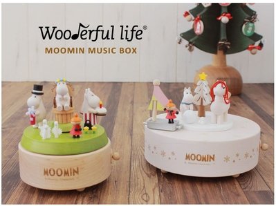 鼎飛臻坊 嚕嚕米 MOOMIN 姆明 家族 生日快樂趴 / 冬季玩雪 木製音樂盒 日本正版