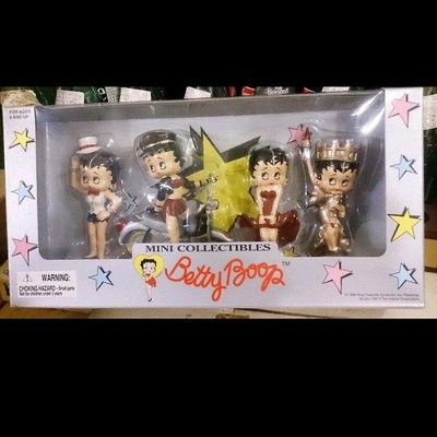 Betty Boop/貝蒂娃娃公仔套組A組+B組日本進囗正版貨：貝蒂娃娃 玩具 公仔 日本進口 正版 收藏 設計 禮品 塑像 擺飾