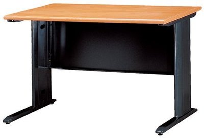 【傢俱城】木紋色CD黑腳辦公桌.職員桌.電腦桌140*深70/ 083-17