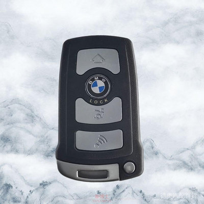 BMW 進口米漿7系730li 740 E66 750 760 原車智能遙控器外殼 鑰匙扣 車鑰匙替換殼 @车博士