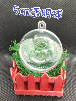 5cm 透明球 裝飾球 瓶中花 塑膠球 圓球 聖誕節 吊飾 吊球 壓克力球 擺飾 婚禮小物 乾燥花