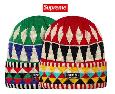 【超搶手】全新正品 2013 AW 秋冬 最新款  Supreme Morocco Beanie 民族風 毛帽 冷帽 紅色 綠色
