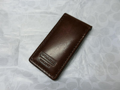 全新美國帶回正櫃品COACH 全皮革磁吸鈔票夾 禮物出清價＄250起（5日標）巧克力色系
