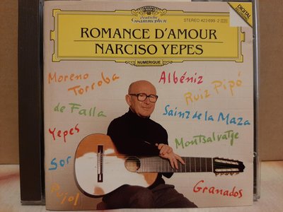 yepes,Romance D'Amour,耶佩斯-愛的羅曼史，西班牙吉他名曲集，如新。